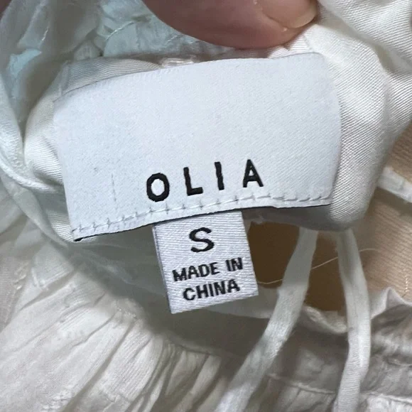 NWT Olia Sundress White Polka Dot Halter Open Back Dress Size Small Flirty - Picture 8 of 10